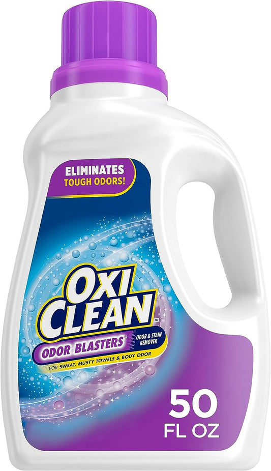 Oxiclean Odor Blasters Odor and Stain Remover Laundry Booster Liquid, 50 Fl Oz