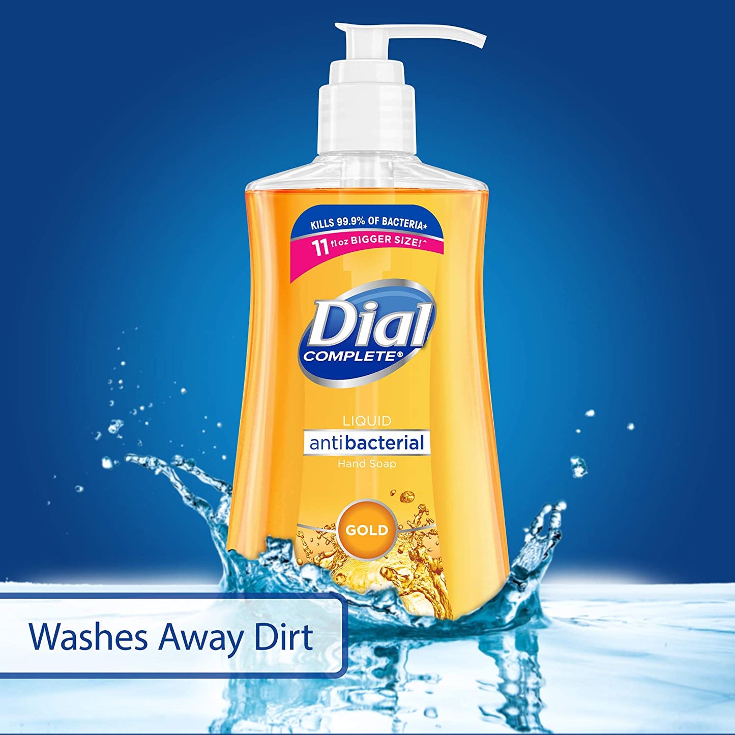 Dial Complete Antibacterial Liquid Hand Soap, Gold, 11 Fl Oz (Pack of 4)