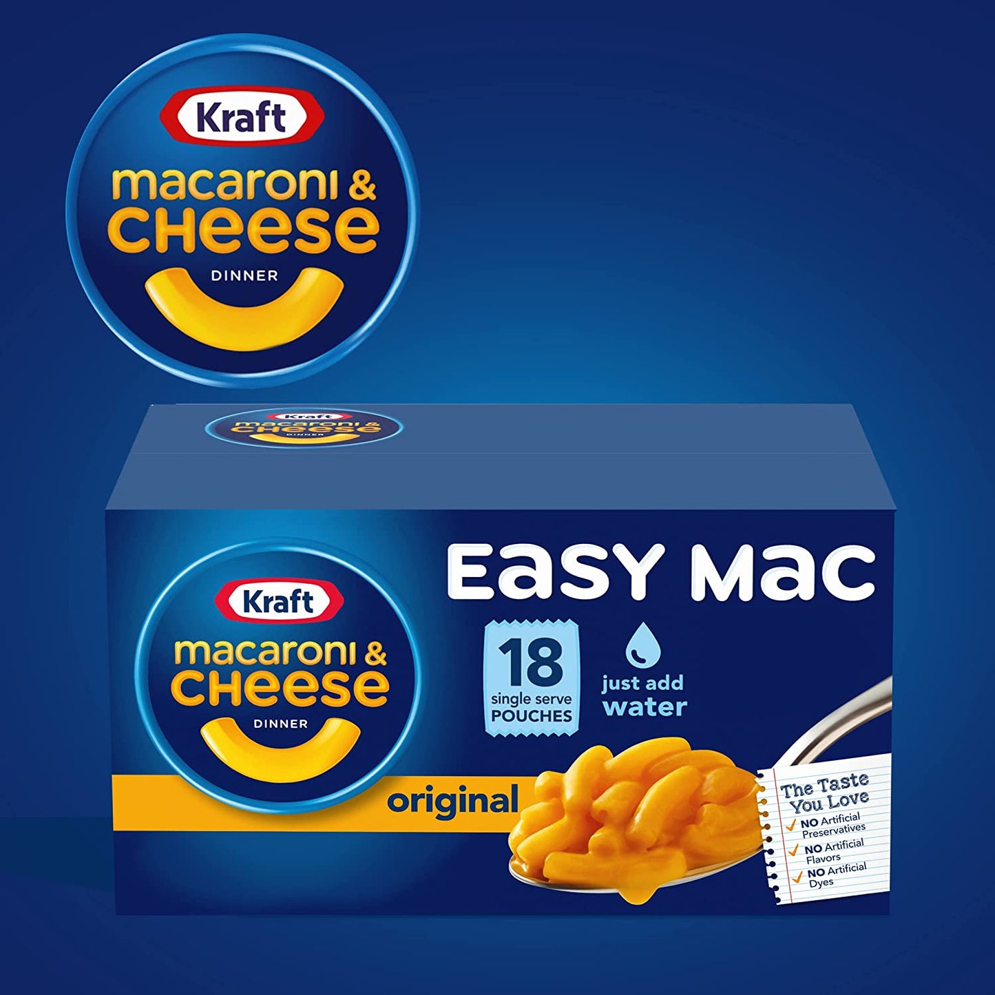 Kraft Easy Mac Original Macaroni , Cheese Dinner 18 Microwaveable FREE SHIPPING