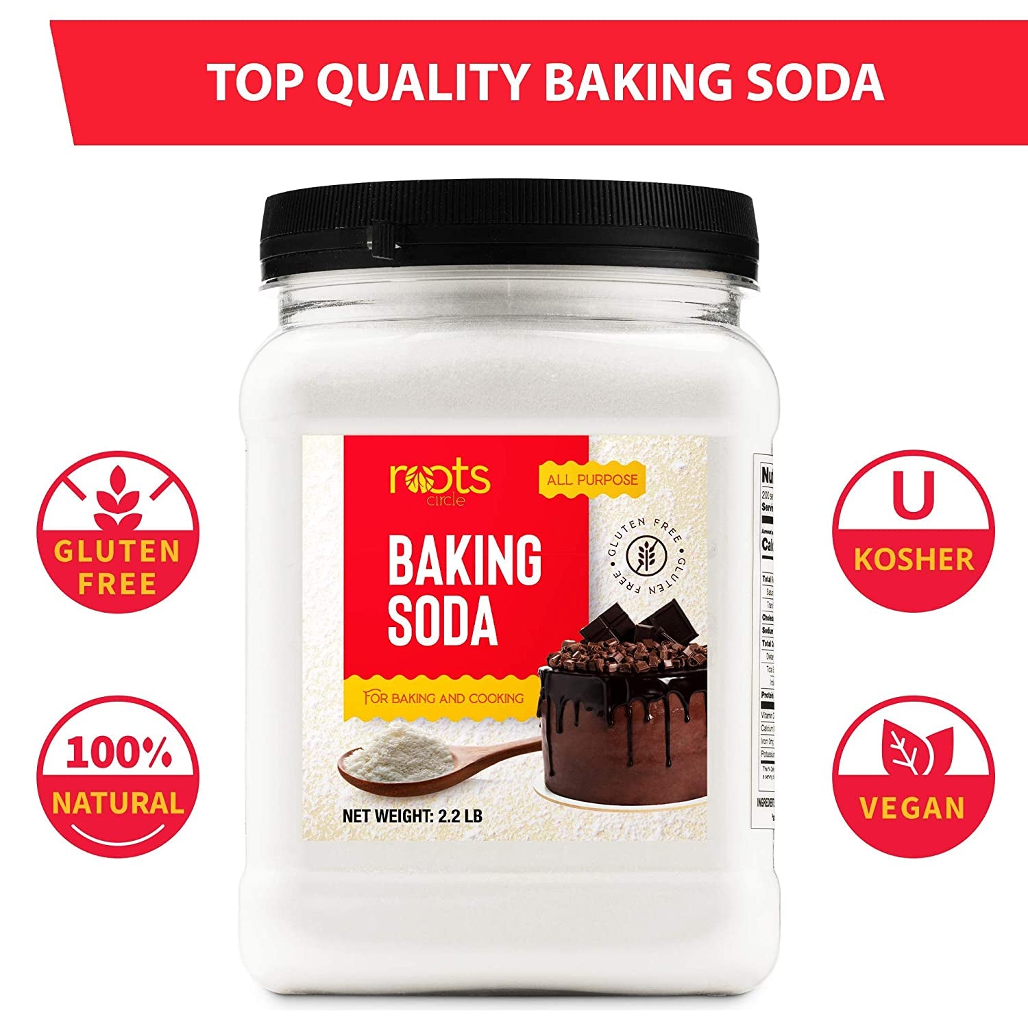 Baking Soda | Bulk Pack 1 [25Oz] Airtight Container | Gluten-Free All-Purpose Sodium Bicarbonate for Cooking & Baking|All-Natural Cleaning Agent & Deodorizer for Fridge, Carpet, Laundry