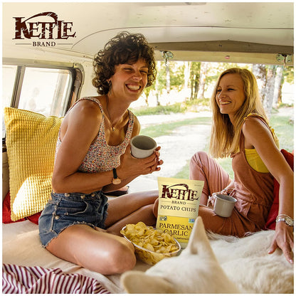 Kettle Brand Potato Chips, Parmesan Garlic Kettle Chips, 7.5 Oz