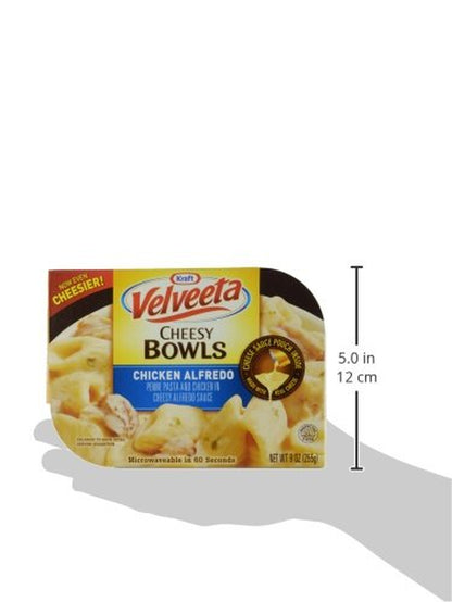 Kraft Velveeta Cheesy Bowls Singles Chicken Alfredo (9 Ox Box)