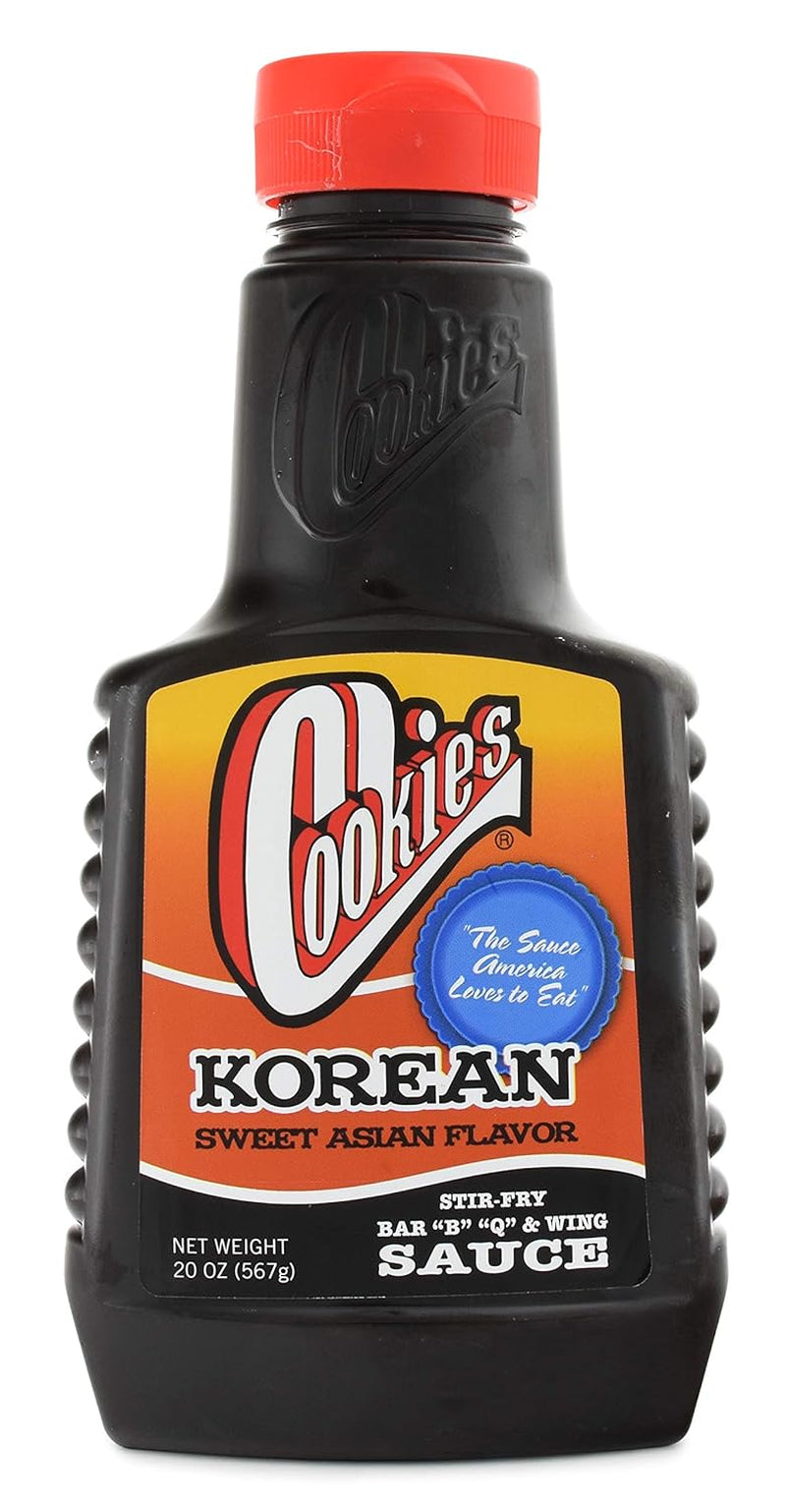 Cookies Korean Sweet Asian Flavor BBQ and Wing Sauce, 20 Ounce