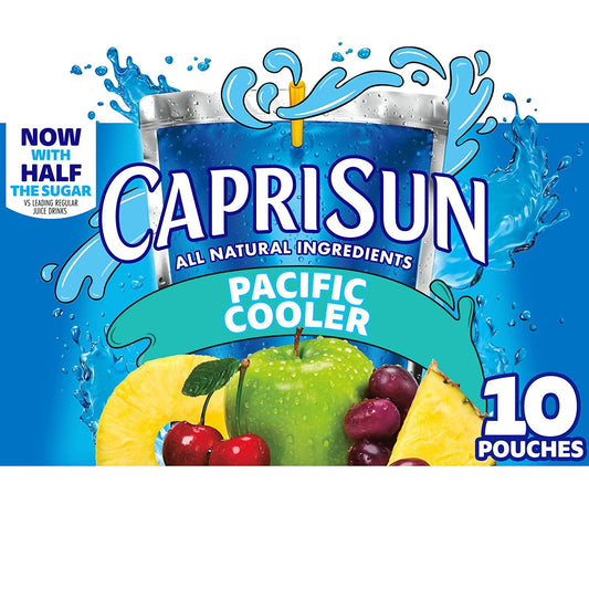 Capri Sun Pacific Cooler Mixed Fruit Juice Box Pouches, 10 Ct Box, 6 Fl Oz Pouches