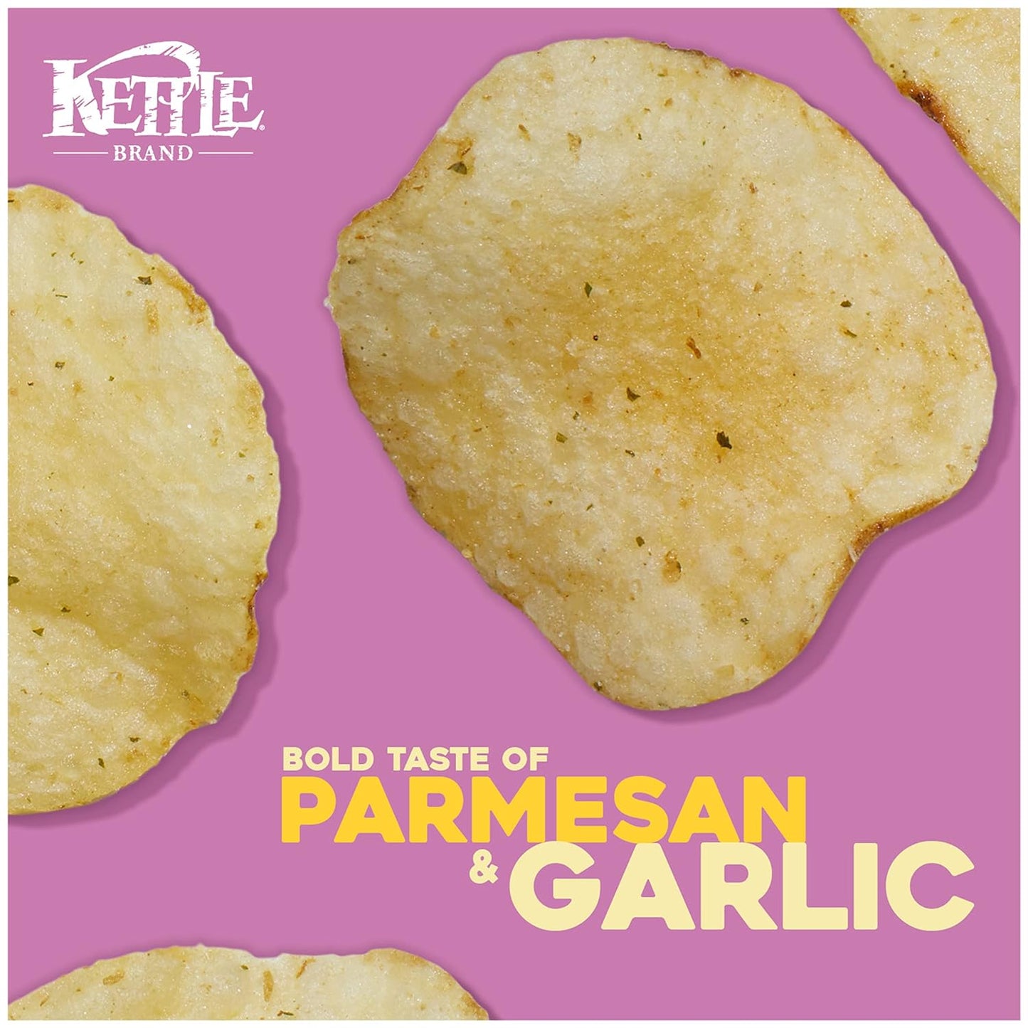 Kettle Brand Potato Chips, Parmesan Garlic Kettle Chips, 7.5 Oz