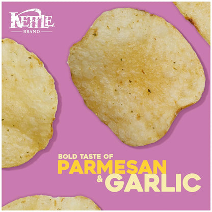 Kettle Brand Potato Chips, Parmesan Garlic Kettle Chips, 7.5 Oz