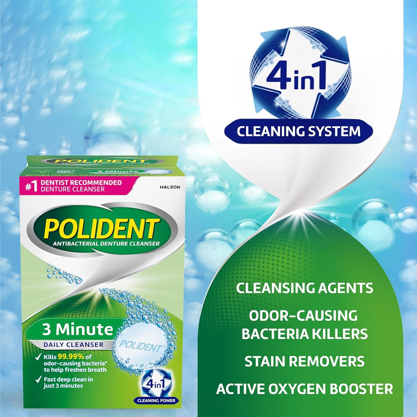 Polident Smokers Denture Cleanser Tablets - 120 Count