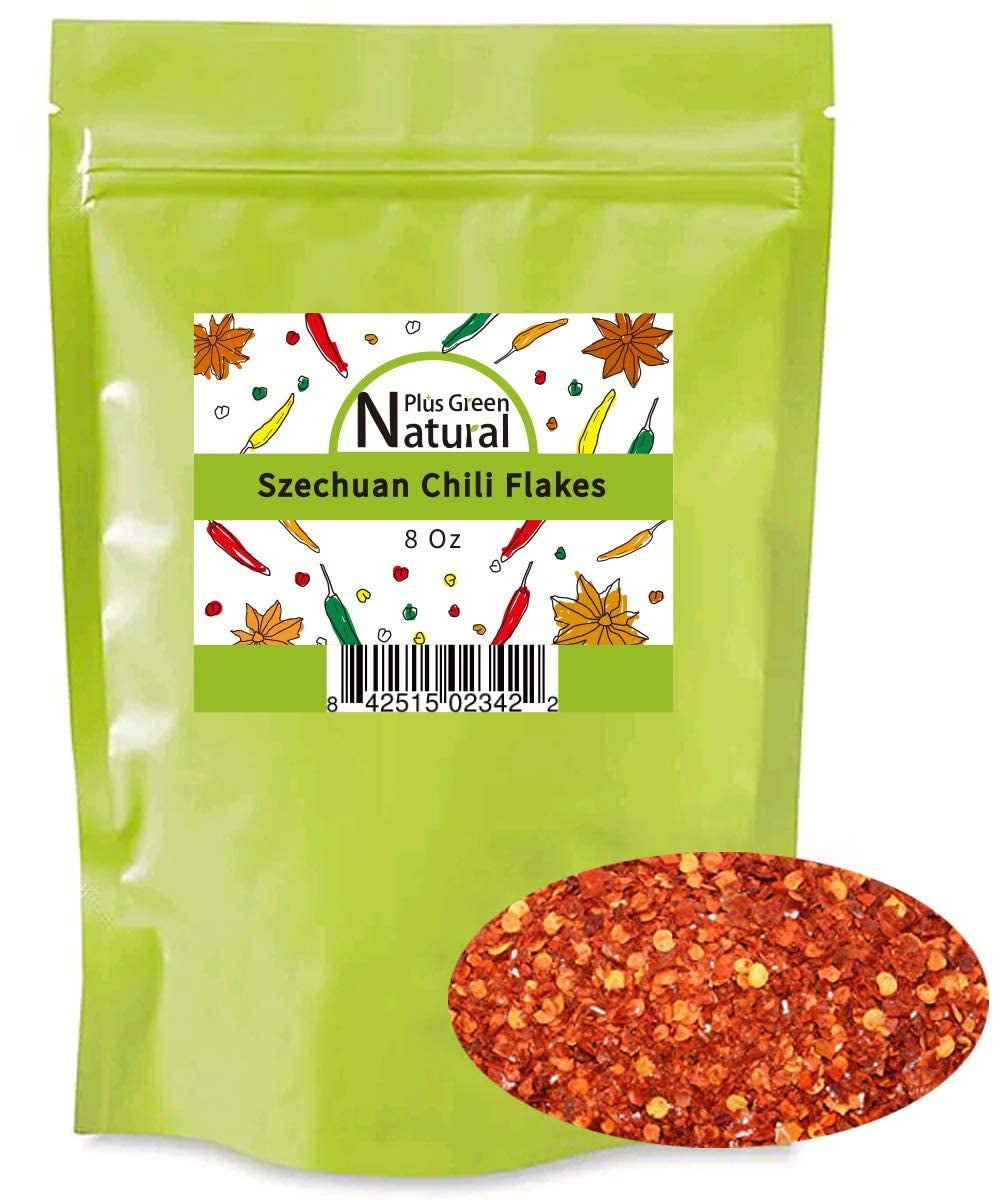 NPG Authentic Sichuan Chili Flakes 8 Ounces, Medium Hot, Szechuan Crushed Red Pepper Flakes Bulk, Essential Spice Seasoning for Making Kimchi, Chili Oil, Stir-Fry, Pizza, Salads, and Tacos