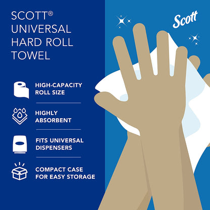 Scott High-Capacity Hardwound Roll Towels, 1 1/2 In., 8 In. X 1,000 Ft.