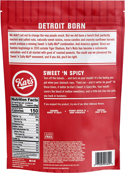 Kar’S Nuts Sweet 'N Spicy Trail Mix, 28 Oz – Resealable Pouch (Pack of 1), Gluten-Free Snack Mix