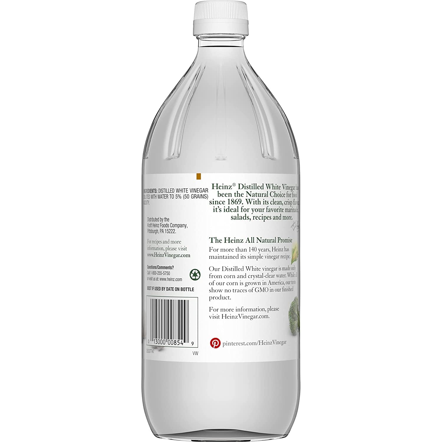 Heinz All Natural Distilled White Vinegar with 5% Acidity (32 Fl Oz Bottle)