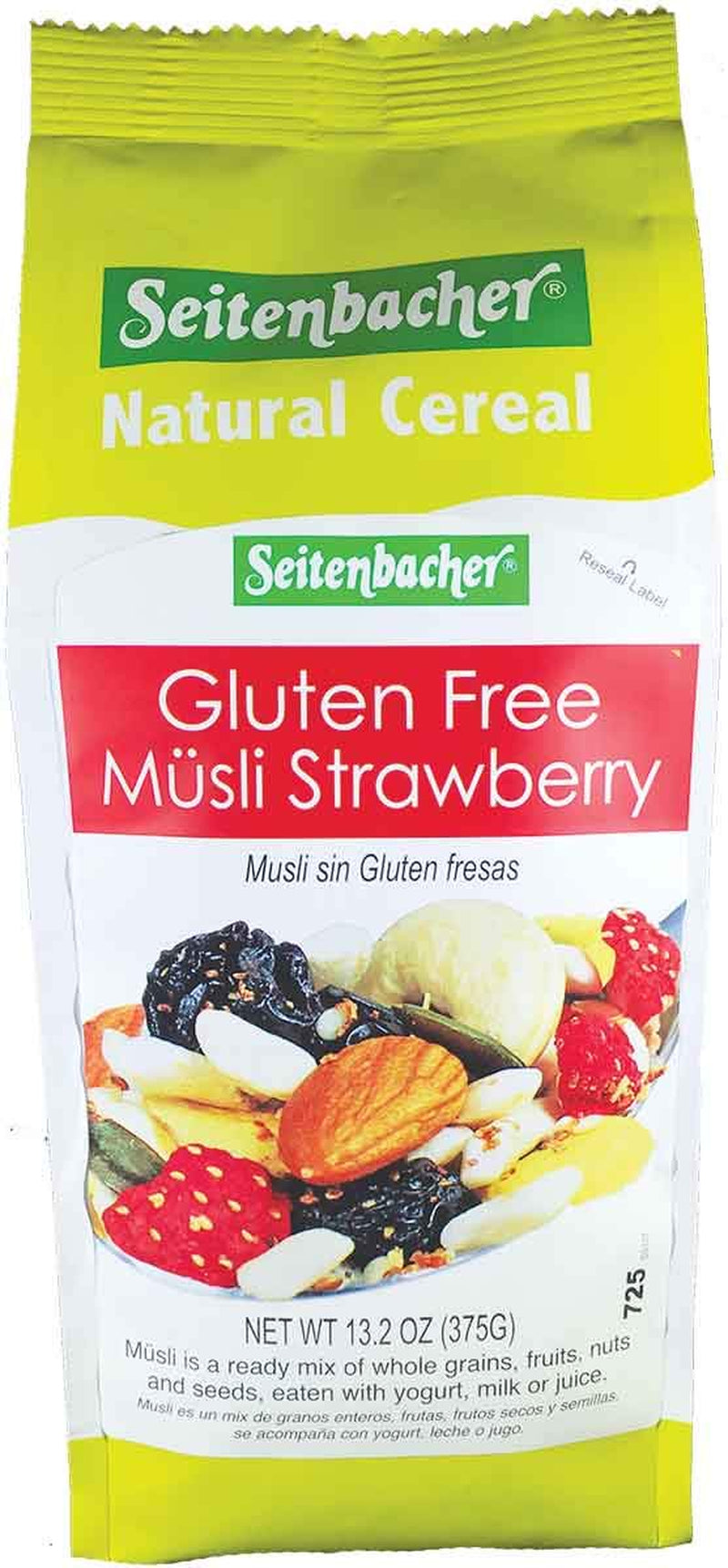 Seitenbacher Gluten Free Muesli Strawberry Natural Cereal, 13.2 Ounce