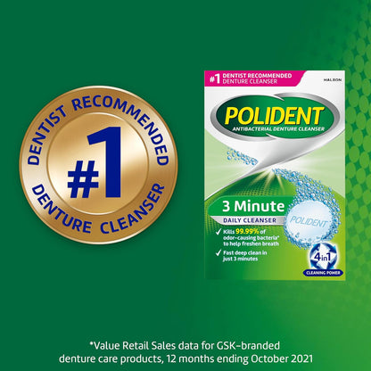 Polident Smokers Denture Cleanser Tablets - 120 Count