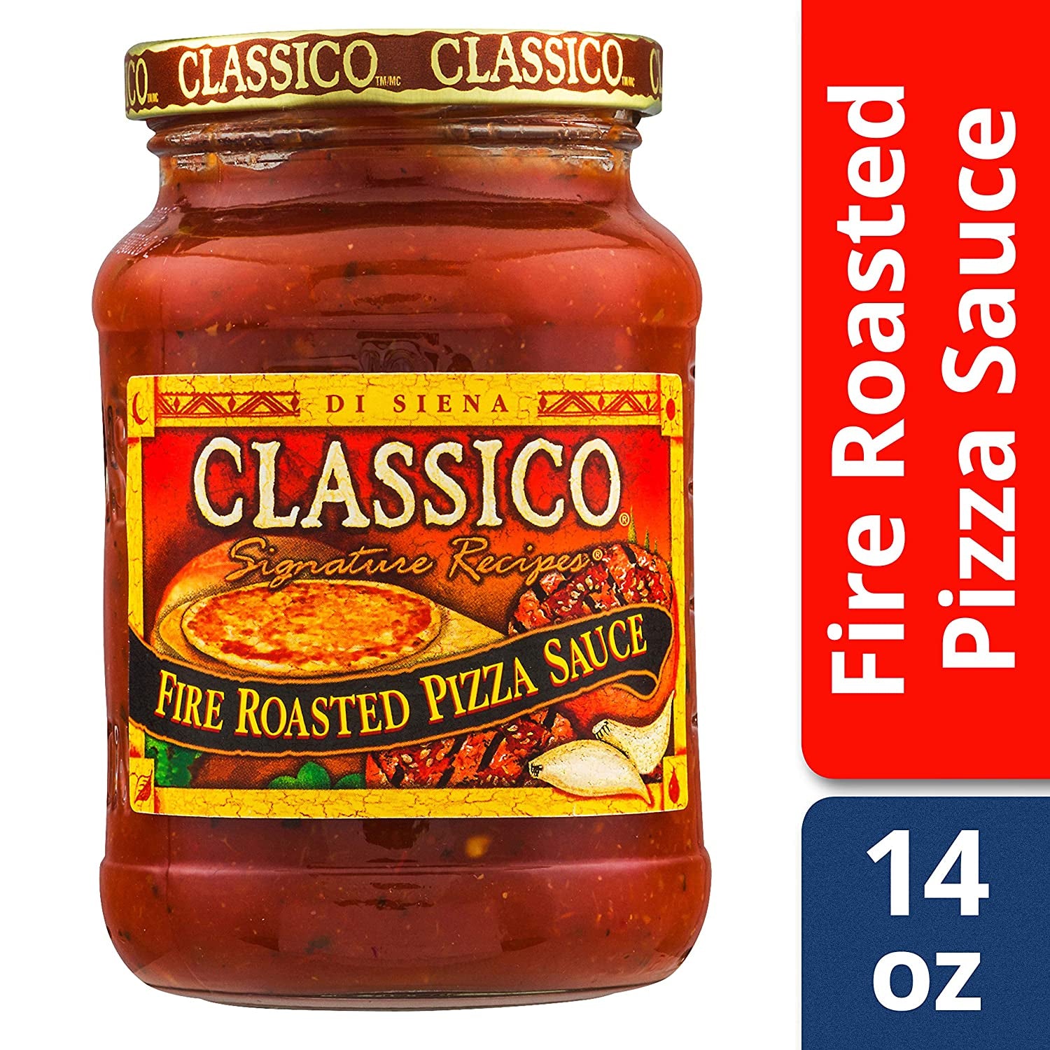 Classico Signature Recipes Fire Roasted Pizza Sauce 14 Oz Jar