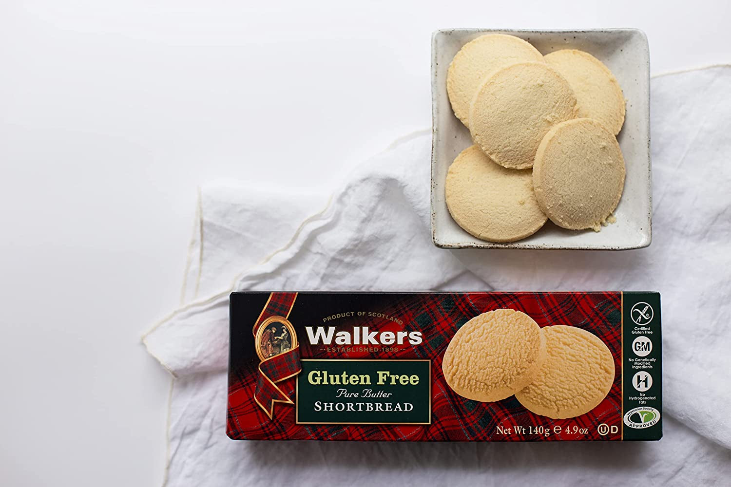 Walkers Shortbread Cookies, Pure Butter Shortbread Rounds, Gluten Free, 4.9 G.