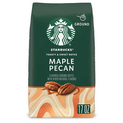 Starbucks Ground Coffee—Maple Pecan Flavored Coffee—Naturally Flavored—100% Arabica—1 Bag (17 Oz)