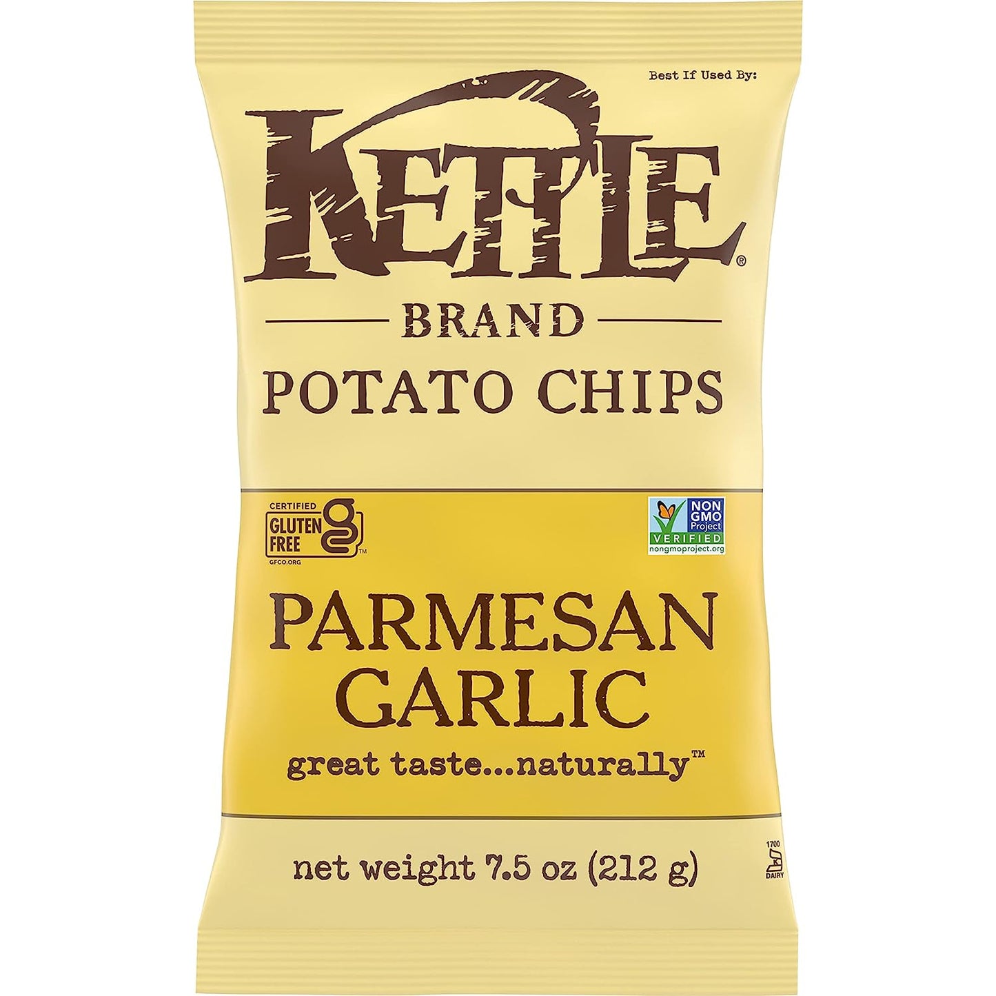 Kettle Brand Potato Chips, Parmesan Garlic Kettle Chips, 7.5 Oz