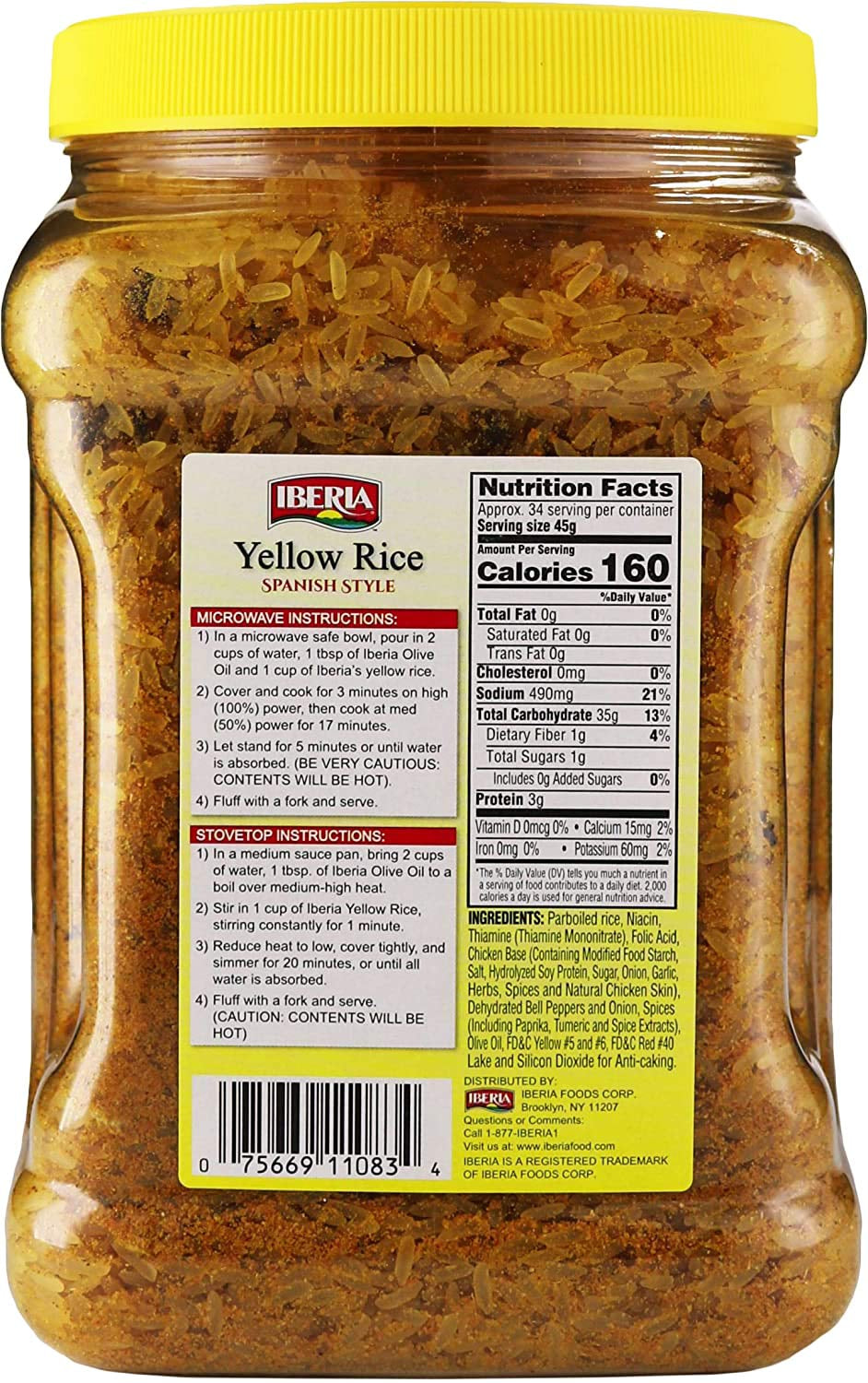 Iberia Spanish Style Yellow Rice, 3.4 Lbs.