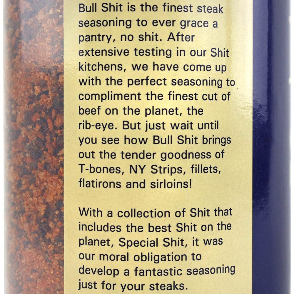 Bull Shit Steak Seasoning, Net Wt 12Oz