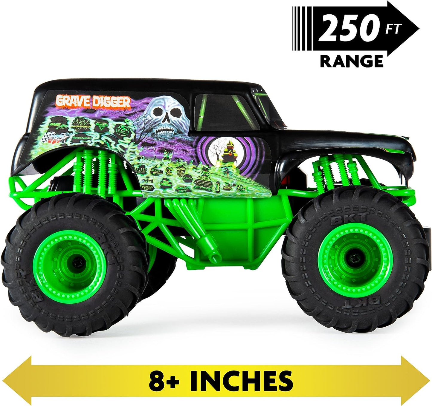 Monster Jam, Official Grave Digger Remote Control Monster Truck, 1:24 Scale, 2.4 Ghz, Kids Toys for Boys and Girls Ages 4 and Up