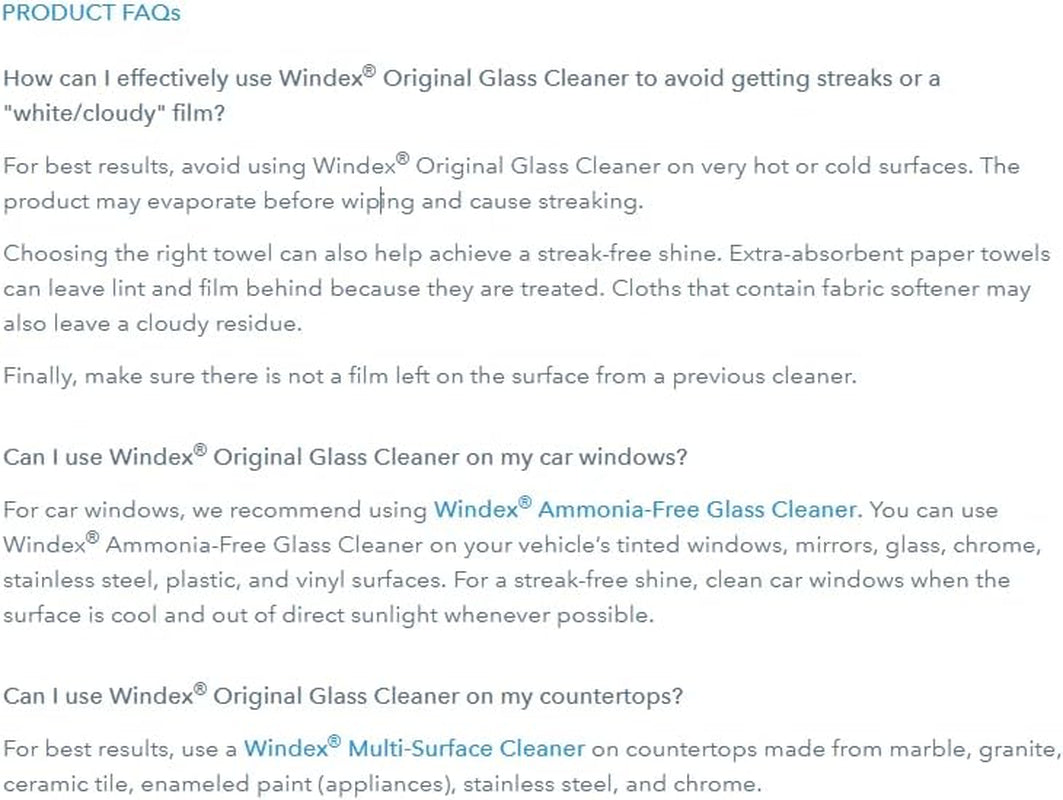 Windex Glass and Window Cleaner Spray Bottle, Bottle Made from 100% Recovered Coastal Plastic, Original Blue, 23 Fl Oz