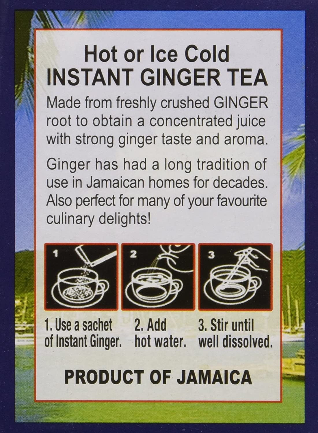 Caribbean Dreams Instant Ginger Tea Un-Sweetened, 0.14 Oz, 14 Sachets