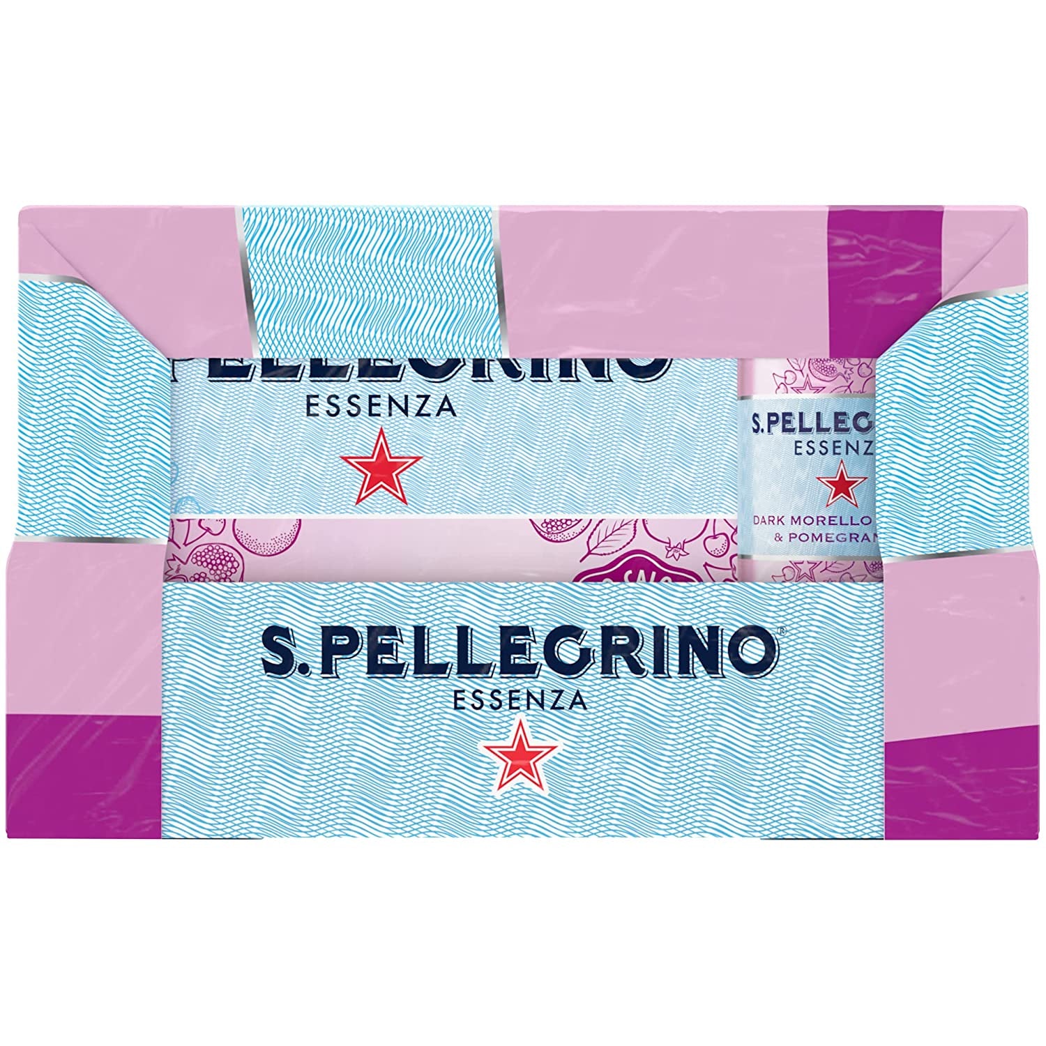 S.Pellegrino Essenza Dark Morello Cherry & Pomegranate Flavored Mineral Water, 11.15 Fl Oz Can (24 Pack)