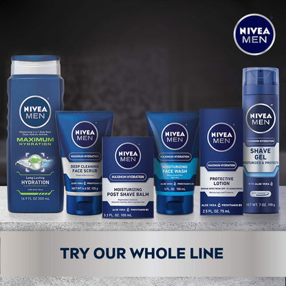 Nivea Men Maximum Hydration Moisturizing Face Wash with Aloe Vera, 5 Fl Oz Tube