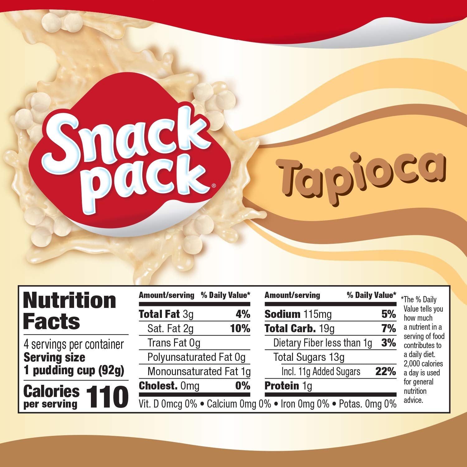 Snack Pack Pie Tapioca Pudding Cups, 3.25 Oz, 4 Ct