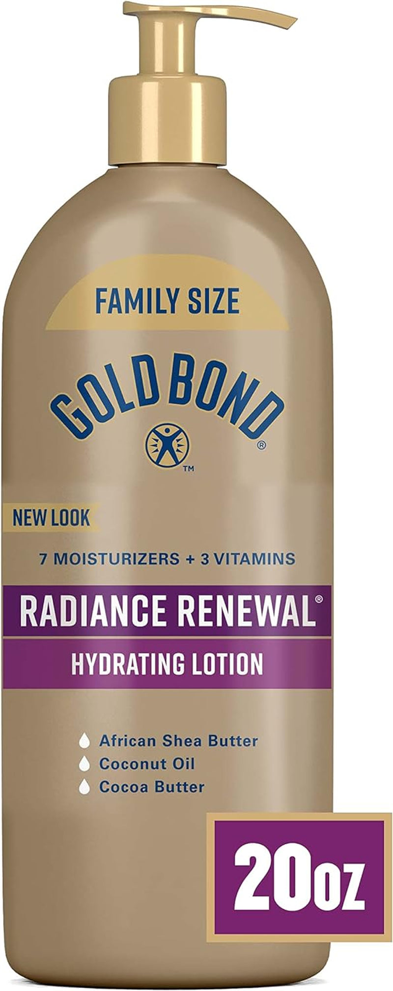 Gold Bond Radiance Renewal Hydrating Lotion, 20 Oz., for Visibly Dry Skin, Family Size