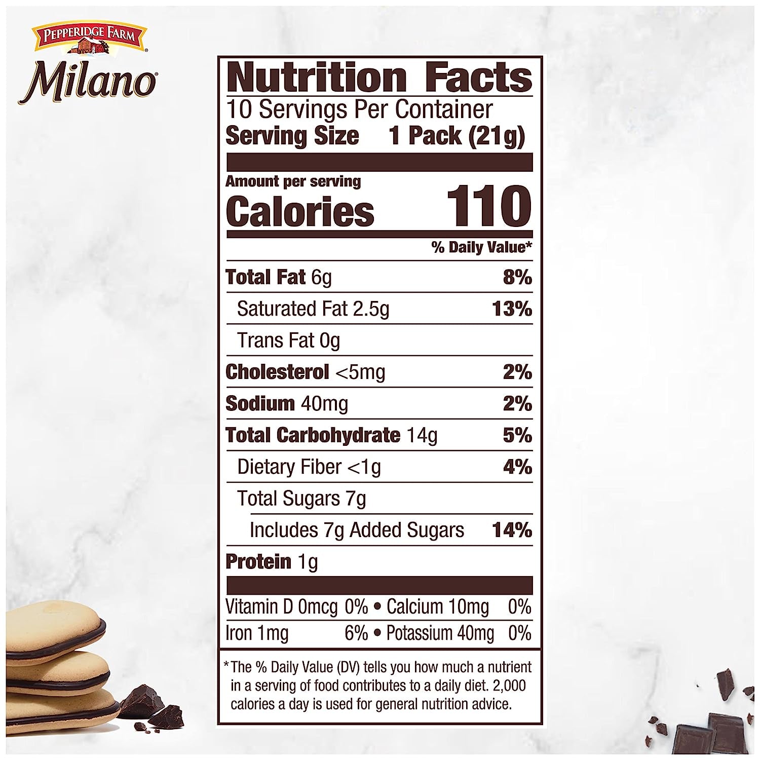 Pepperidge Farm Milano Cookies, Dark Chocolate, 10 Packs, 2 Cookies per Pack