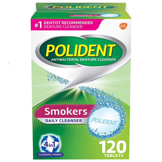 Polident Smokers Denture Cleanser Tablets - 120 Count