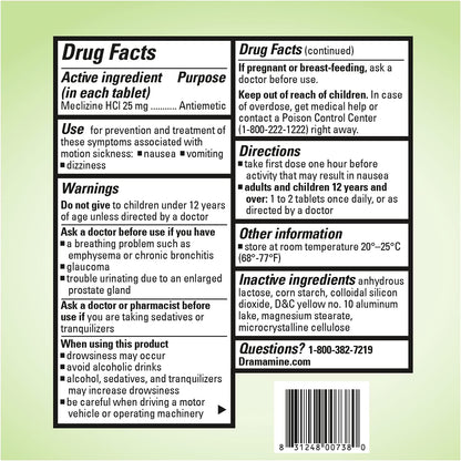 Dramamine Nausea Long Lasting, Nausea Relief, 10 Count, 2 Pack