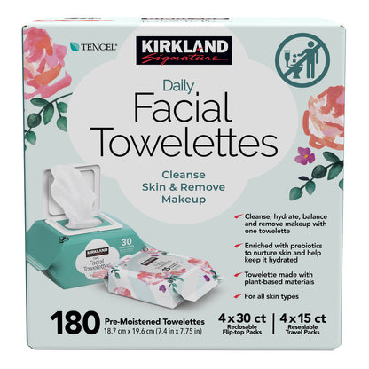 Daily Facial Towelettes, 180-Count