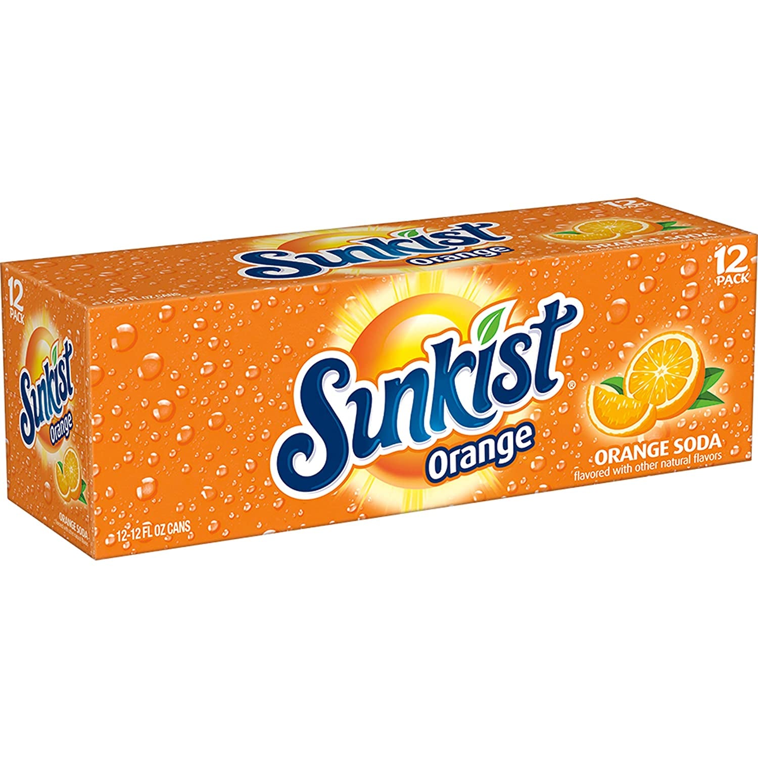 Sunkist Orange Soda, 12 Fl Oz Cans, 12 Pack