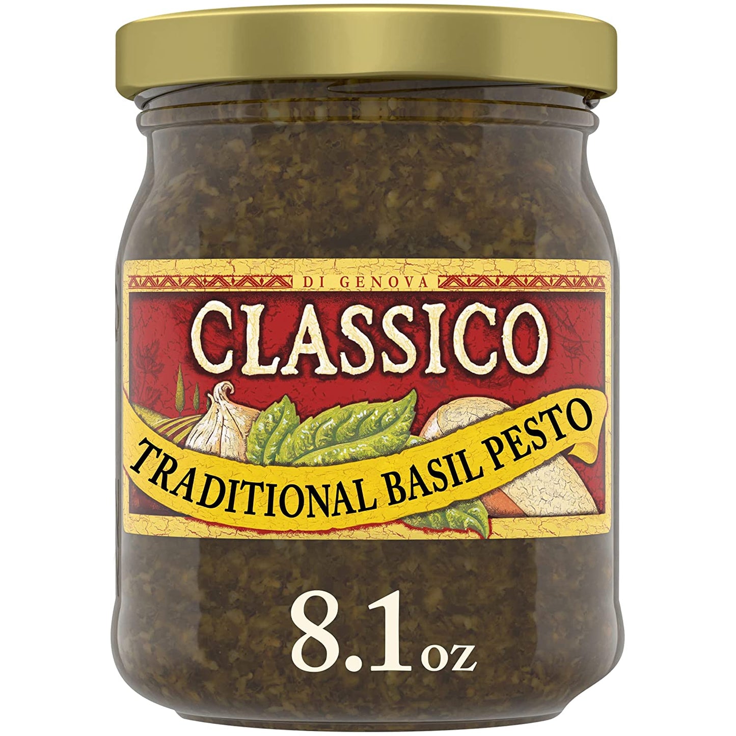 Classico Signature Recipes Traditional Basil Pesto Sauce & Spread (8.1 Oz Jar)