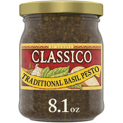 Classico Signature Recipes Traditional Basil Pesto Sauce & Spread (8.1 Oz Jar)