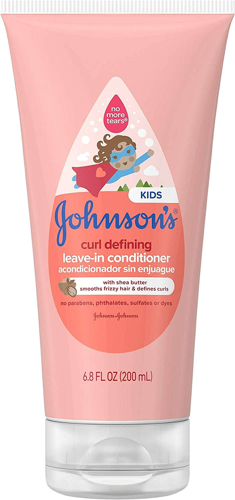 Johnson'S Baby Curl Defining Tear-Free Kids' Leave-In Conditioner with Shea Butter, Paraben-, Sulfate- & Dye-Free Formula, Hypoallergenic & Gentle for Toddlers' Hair, 6.8 Fl. Oz