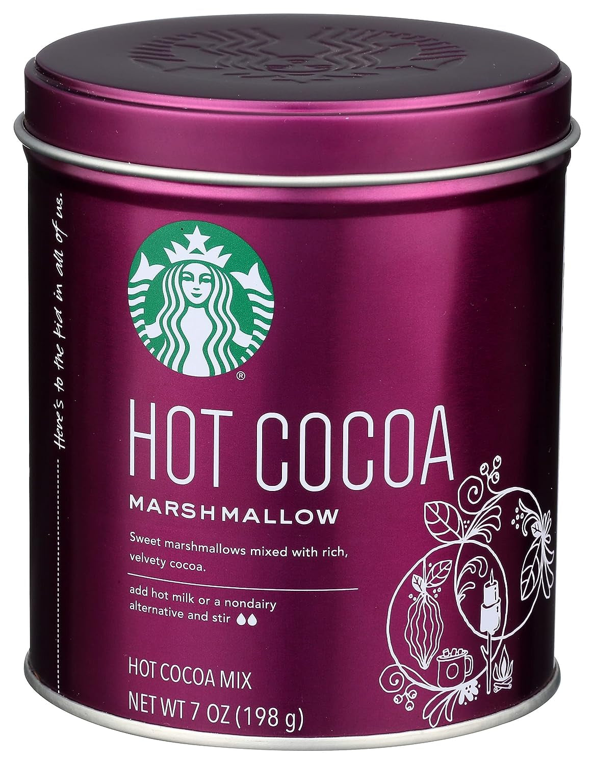 Hot Cocoa Marshmallow Tin, 7 Oz.