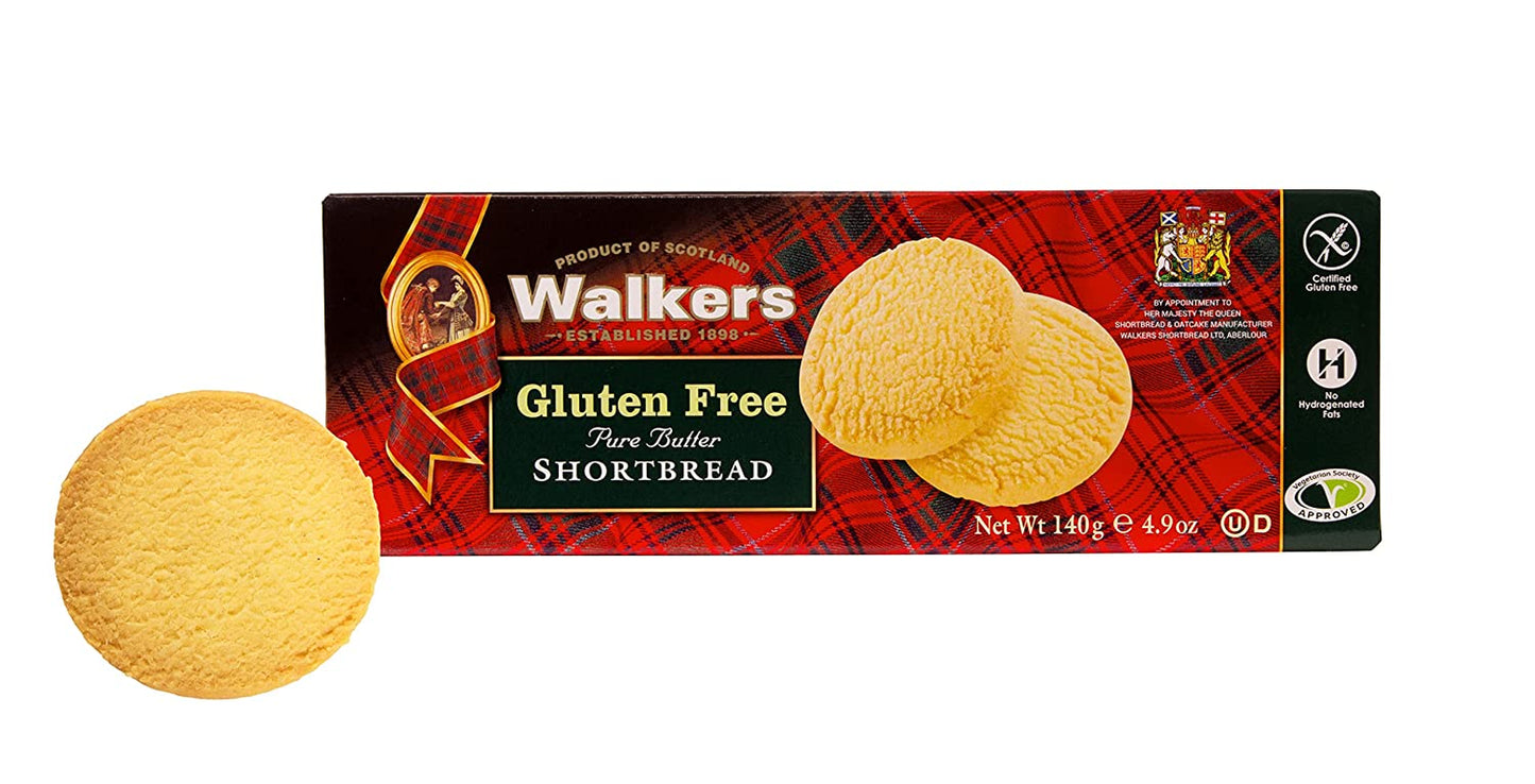 Walkers Shortbread Cookies, Pure Butter Shortbread Rounds, Gluten Free, 4.9 G.