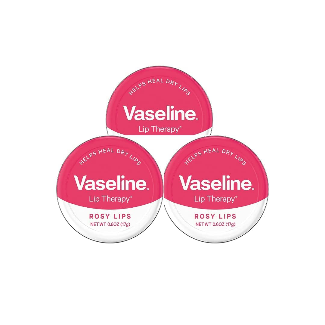 Vaseline Lip Therapy Lip Balm, Rosy Lips 0.6 Oz (Pack of 3)