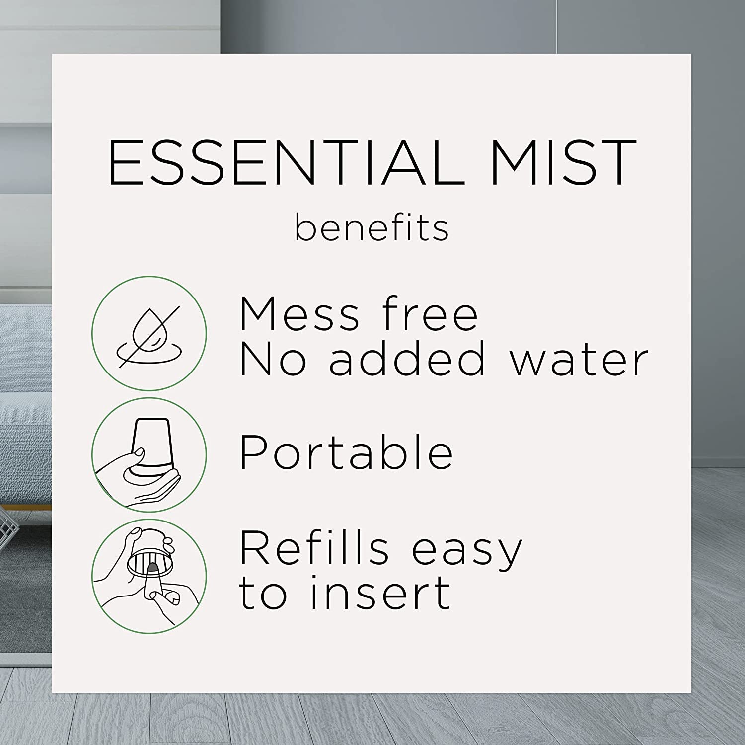 Air Wick Essential Mist Refill, 3 Ct, Apple Cinnamon Medley, Essential Oils Diffuser, Air Freshener, Fall Scent, Fall Decor