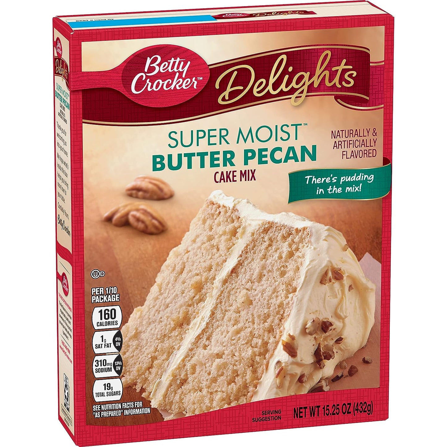 Betty Crocker Delights Super Moist Butter Pecan Cake Mix, 15.25 Oz.