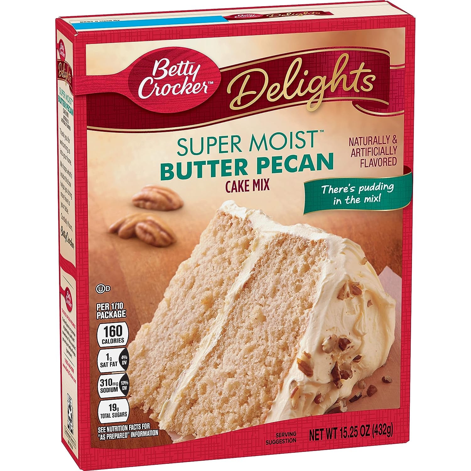 Betty Crocker Delights Super Moist Butter Pecan Cake Mix, 15.25 Oz.