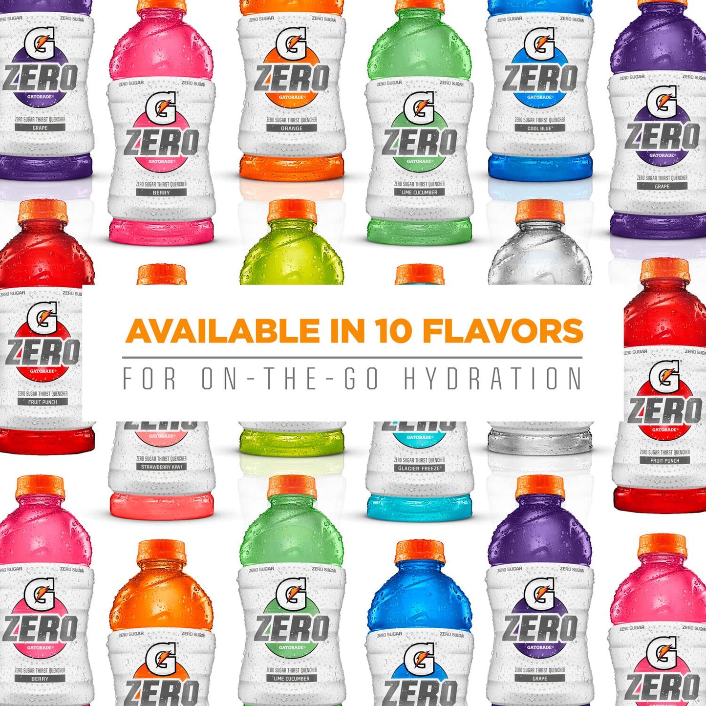 Gatorade G Zero Thirst Quencher, 3 Flavor Variety Pack, 20Oz Bottles (12 Pack)