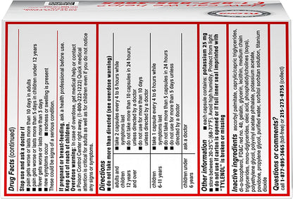 Tylenol Regular Strength Liquid Gels with 325 Mg Acetaminophen, Pain Reliever & Fever Reducer, 90 Ct