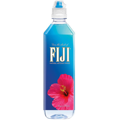 FIJI Natural Artesian Bottled Water 700 Ml / 23.7 Fl Ounce (Pack of 12) - Sports Cap