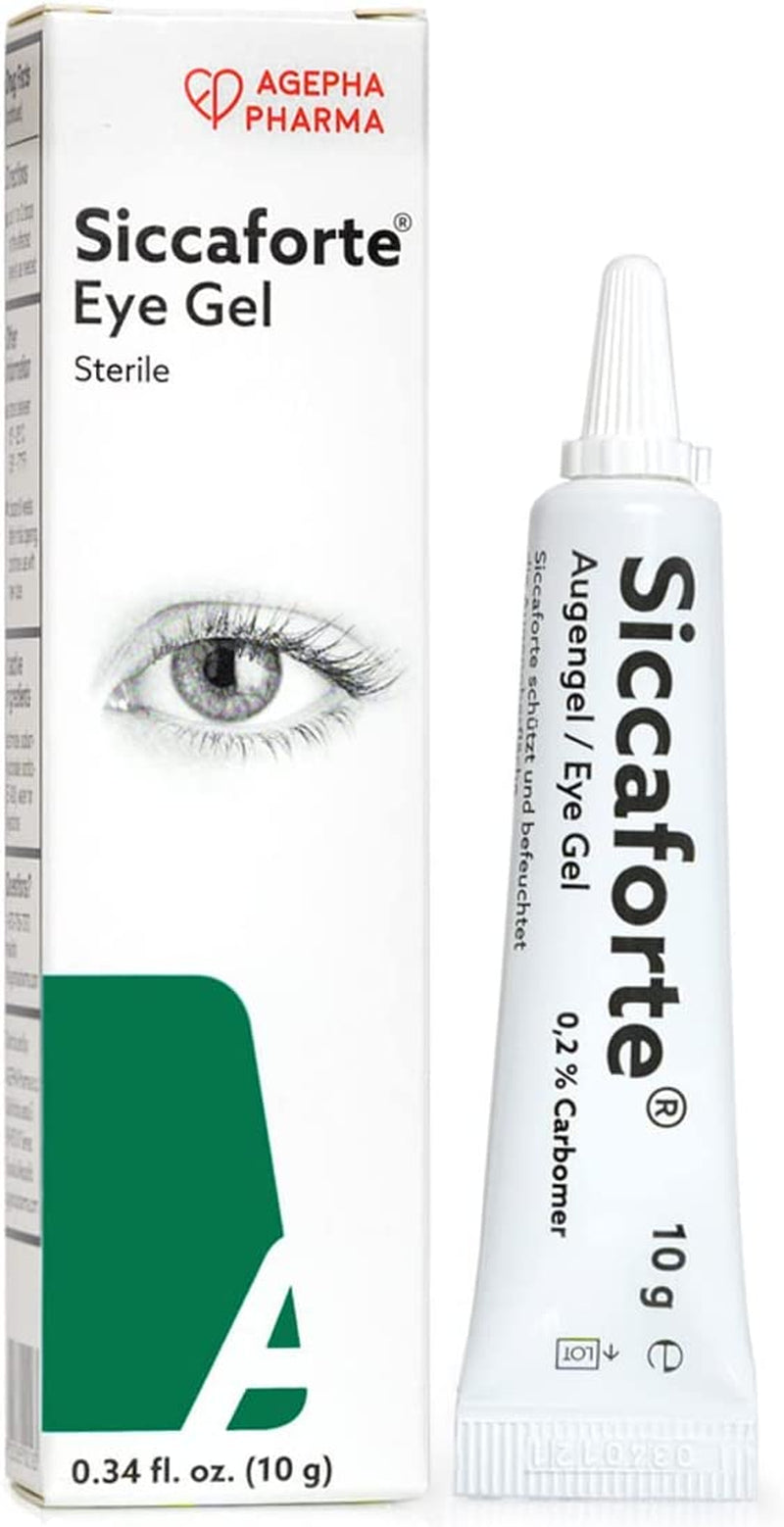 AGEPHA Siccaforte Eye Gel for Dry Eyes | Intensive Dry Eye Gel with Carbomer |Smooth, Moisturising and Healing for Fresh Eyes | Soothes Irritated and Sore Eyes | Suitable for Day Time Use (Pack of 1)