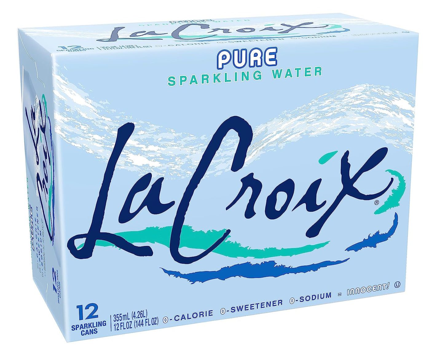 Lacroix Sparkling Water, Pure, 12 Fl Oz (Pack of 12)