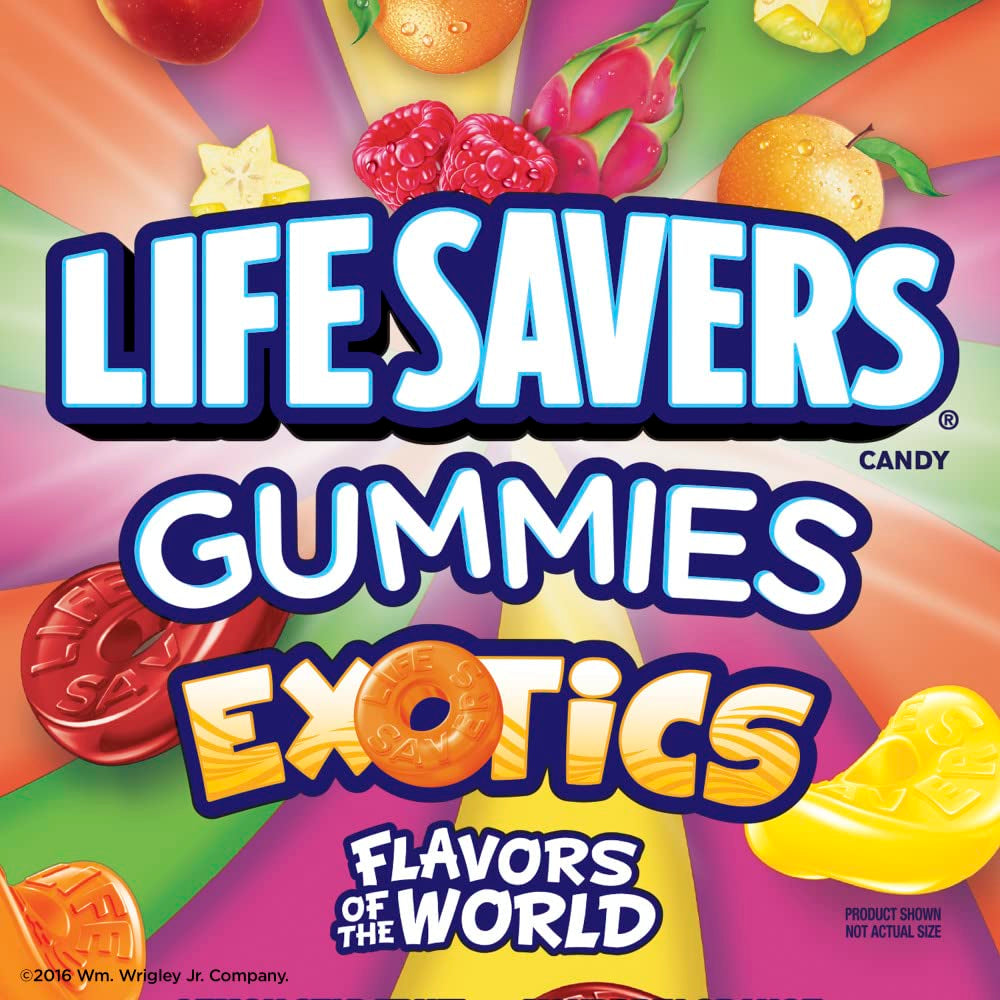 LIFE SAVERS Exotics Gummy Candy, 7 Oz Bag